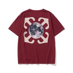 thumbnail for Factory wholesale summer trendy brand OFF OW arrow print series short-sleeved men and women couple high street style T-shirt