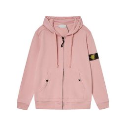 thumbnail for STONE stone classic solid color hooded badge long sleeve jacket unisex island couple tide cross-border foreign trade