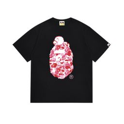 thumbnail for Cross-border one piece wholesale bape long-term stable supply of pure cotton double yarn 240g men's and women's casual short-sleeved T-shirts for men and women