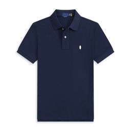 thumbnail for Cross-border Men's Lap Collar Half-sleeved T-shirt Solid Color Cotton plus size Loose Foreign Trade Short-sleeved T-shirt with Collar