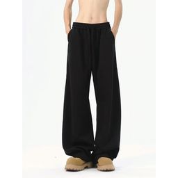 thumbnail for Black American Scimitar Sweatpants Men&#039;s Spring & Fall Style Straight Wide-Leg Pants Cleanfit Sports Casual Pants