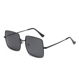 thumbnail for New Metal Glass Anti-Uv Square Sunglasses, Personalized, Trendy, Fashionable, European and American Retro with Myopia Sunglasses