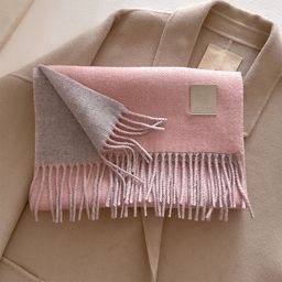 thumbnail for Multi-Color Tassel Wool Blend Scarf for Autumn and Winter Warmth and Cold Protection, Versatile Soft Pure Color Scarf, Unisex