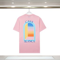 thumbnail for Foreign trade new product Casablanca short-sleeved door of illusion letter logo printing personality round neck short-sleeved T-shirt