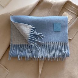 thumbnail for Multi-Color Tassel Wool Blend Scarf for Autumn and Winter Warmth and Cold Protection, Versatile Soft Pure Color Scarf, Unisex