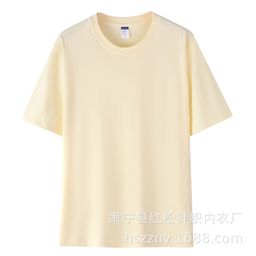 thumbnail for Camiseta masculina juvenil de algodão puro 230g, casual, tamanho grande, manga curta, personalizável com logotipo.