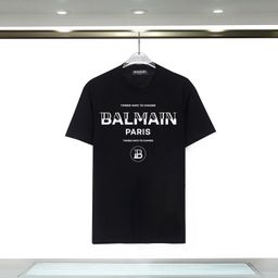 thumbnail for Balmain Balmain Printed Round Neck Short-Sleeved T-Shirt Amazon Women's Top t