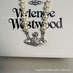 thumbnail for Queen Mother of the West Saturn Pearl Necklace Women's High Version Classic Pearl Planet Pendant Clavicle Chain Manufacturer Delivery