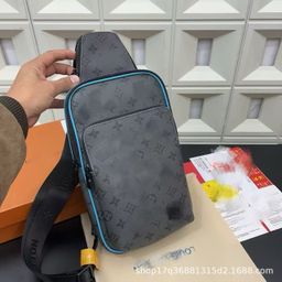 thumbnail for Donkey Monogram New Men's Chest Bag, Single Shoulder Bag, Crossbody Bag, Large Capacity, Fashionable Trendy Men's Bag Wholesale Without Trace