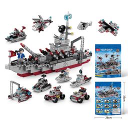 thumbnail for Os irmãos Lele são compatíveis com Lego Aviation Mother Warship Castle, pequenas pellets montado brinquedos educativos instituições de treinamento