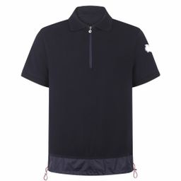thumbnail for 2026 summer new casual fashion sleeve logo men's patchwork short-sleeve polo shirt