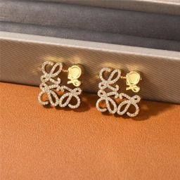 thumbnail for Versão alta agulha de prata 925 + galvanoplastia de ouro real micro-pavimentado zircão precisão esculpida geométrica corte quadrado brincos