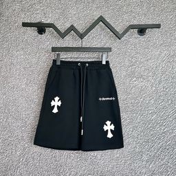 thumbnail for Ch25Ss Summer New Crow Casual Drawstring Terry Fabric Shorts for Men and Women, Factory Ready for Direct Delivery