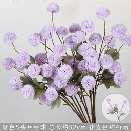 thumbnail for New Monet style candy color artificial flower fake flower wholesale green purple wedding decoration background landscaping decoration