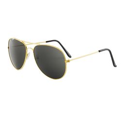 thumbnail for Óculos de sol Aviator 3026 em estoque, armação de alumínio com design de olho de sapo, hastes com mola, óculos de sol unissex da moda.