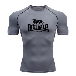 thumbnail for Amazon&#039s New Men&#039s Sports Fitness Clothing European and American Fashion Jogging Tight-Fitting Quick-Drying T-Shirt Basketball Training Top