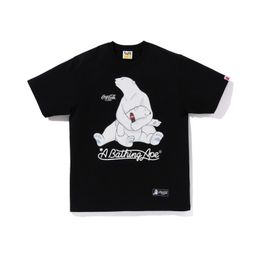 thumbnail for Cross-Border Wholesale Japanese Trendy Brand Camouflage Tiger Head Color-Blocking Glow-In-The-Dark Short-Sleeve Couple Loose T-Shirt