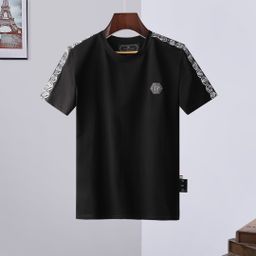 thumbnail for Trendy Brand Philip Plain Spring and Summer Short-sleeved Men&#039;s Round Neck T Aggressive Personality Letter PP Printed Fashionable Men&#039;s Short T
