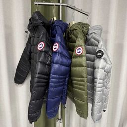 thumbnail for The overseas version SS23GOOSE warm mid-length solid color hooded short cotton jacket from the Cypress series