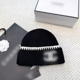 thumbnail for One-Piece Drop-Shipping Small Chanel-Style Autumn and Winter Warm Hat, Lamb Wool Knitted Hat, Woolen Hat for Men and Women, Couple&#039s Warm Knitted Hat