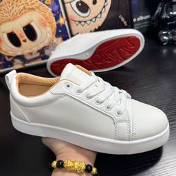 thumbnail for Men's Cl Red Sole Cross-Border European Style Leather Shoes Simple Sneakers Fashion Casual Shoes Trendy White Shoes Business Shoes