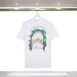 thumbnail for Foreign trade men's clothing supply niche 2025 summer new Casablanca gradient letter logo print short sleeve te