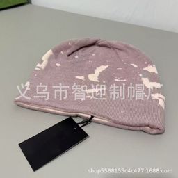 thumbnail for 25动物家高版毛线帽子秋冬户外保暖护耳针织帽提花冷帽堆堆帽批发
