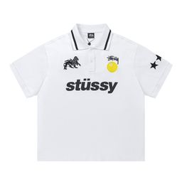 thumbnail for 2025 Cross-Border European and American Export S Letter Printing Series Street Casual Loose Men's and Women's Short-Sleeved Collection Batch