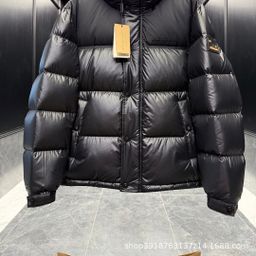 thumbnail for 毒家天花板Bur巴家字母徽标连帽羽绒服男女冬季新款鸭绒外套