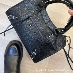 thumbnail for Cross-border explosive motorcycle bags, new hot girl handbags, fashionable and trendy versatile women's bags, one-shoulder crossbody bags