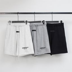 thumbnail for American Style Fashionable Brand ESSENTIALS Flocking Shorts Fog High Street Summer Men's Couple's Fashionable Pants for Children