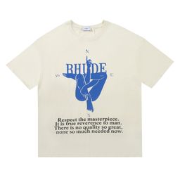 thumbnail for Long-Term Cross-Border Sales of High-End Rhude Short-Sleeve Sets, American Retro Marlboro High Street Casual Loose-Fitting Couple's Wear