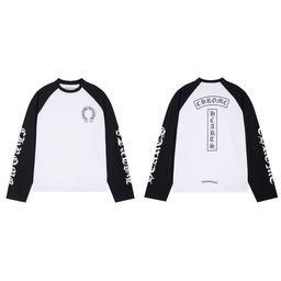 thumbnail for Dujia Version 24Ss New Ch Crowe Cross Horseshoe Sanskrit Printed Long-Sleeved Men and Women Cross-Border Wholesale