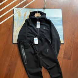 thumbnail for Overseas cross-border spring and autumn new TECH FLEECE air layer casual sports jacket sweatshirt set couple model