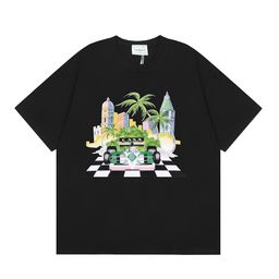 thumbnail for Cross-border 2024 Spring and Summer New Casablanca CasablancaLOGO Print Men's and Women's Loose Short-sleeved T-shirt