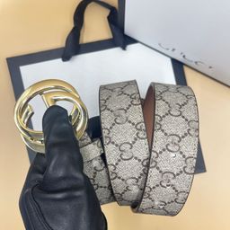 thumbnail for Cross-Border Popular Double g Belt Men's Smooth Buckle Genuine Leather Belt Letter Fashion Trendy Versatile Trouser Belt Factory Direct Sale