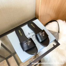 thumbnail for French high-end flat slippers women's summer wear fashion 2024 flat heel new summer temperament ladies cool