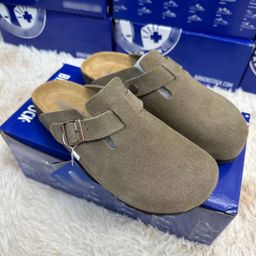 thumbnail for BK Birkenth Shoes Real Cow Leather Slippers Baotou Half Slippers Spring and Autumn Slippers for Lazy Men and Women with Cork Birkenth Shoes