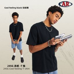 thumbnail for ARTIE Men&#039s Mint T-shirt 5-in -1 Technology Solid Color Short Sleeve 25 Years Outdoor Sun Protection Quick-drying Bacteriostatic Cool Sense Short Sleeve