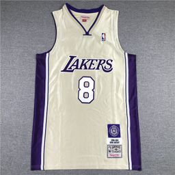 thumbnail for Lakers 24 # &nbsp; Kobe Bryant All-Star Retro Finals Edition Standard 8 # Retired Yellow and Black Jersey Basketball