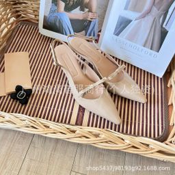 thumbnail for M Fallacies Straps Heeled Sandals Pre-Spring 2024 Fashion Pointy Scalper Shoes Heels Pumps Women's Shoes
