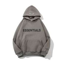 thumbnail for FEAR OF GOD Multi-line Essentials Trendy Chest LOGO Rubber Hooded Sweatshirt FOG Pants Set