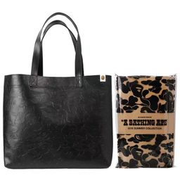 thumbnail for Japan Magazine Appendix Bag Chao Brand Black PU Large Capacity Tote Bag One Shoulder Handheld Bag Both Men and Women Can Be In Stock