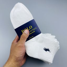 thumbnail for 6 Pairs of Paul Socks, Pol Ralph Lauren Sports Socks, Embroidered Towel Bottom, Classic Style, Mid-Length, Sweat-Absorbent, Thin Style