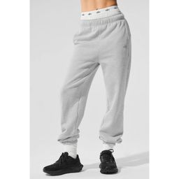 thumbnail for Cross-border American style straight-leg leggings, loose skinny wide-leg sweatpants, women's drawstring elastic waist, white sweatpants tide