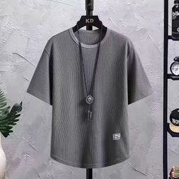 thumbnail for Camiseta de Verão 2025 de Seda Gelada com Manga Curta Estilo Casal Moderno Solto Casual Esportivo de Secagem Rápida com Gola Redonda.