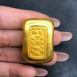 thumbnail for Antique solid gilt Fujing thousand-piece gold bars and gold bars, rare coins with one tael gold ingot