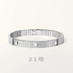 thumbnail for Cross-Border Popular Item: Kaga Striped Screw Bracelet, High-End Men's Stainless Steel Titanium Non-Fading New Love Bracelet