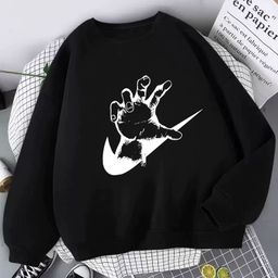 thumbnail for TikTok Internet Popular 2024 Autumn and Winter Pure Cotton Sweatshirt Men's Loose plus size Crewneck Fashion Brand Sports Men's Base Top