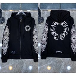 thumbnail for Chrome Heart Hoodie Crucifix Hoodie Cross-border Loose Men&#039;s and Women&#039;s Zipper Hoodie